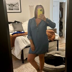 Dark blue denim dress